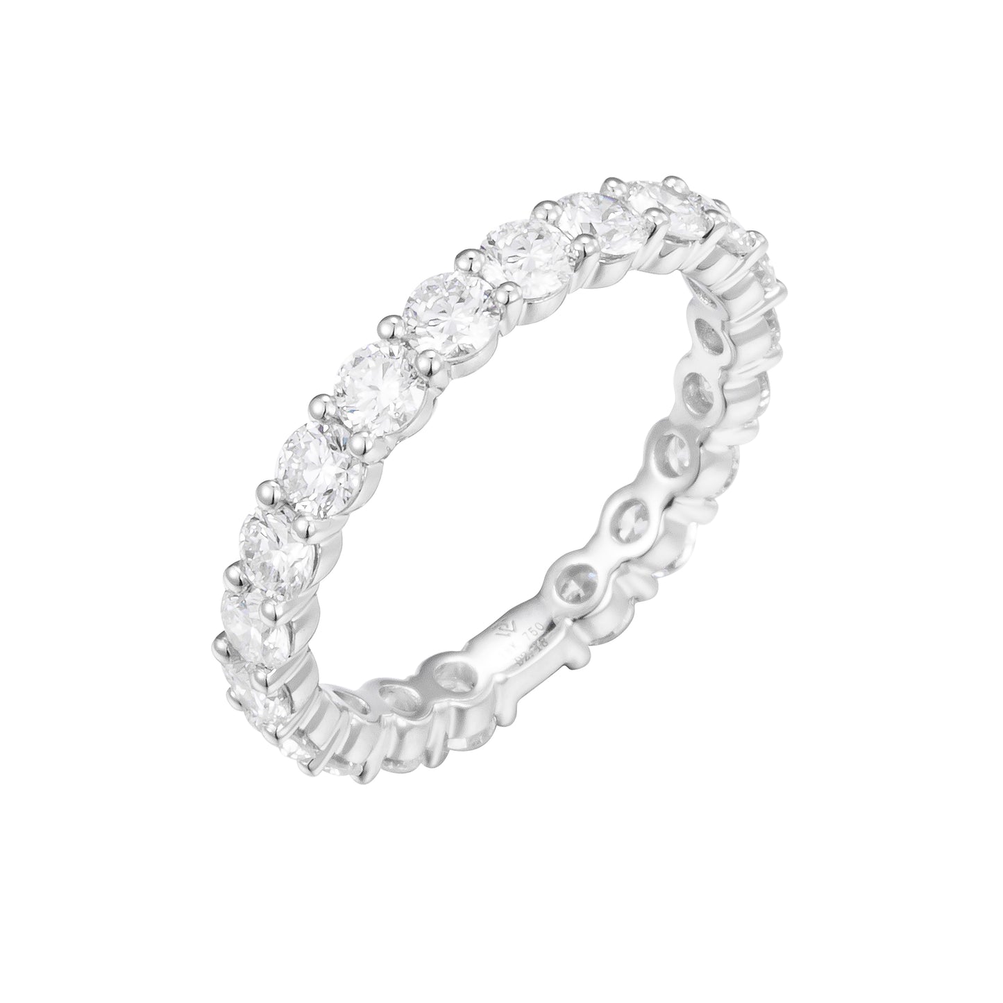 2.18ct Round Eternity Lab Grown Diamond Ring in 18ct Gold