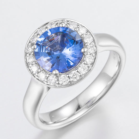 2.51ct Sapphire and Diamond Ring