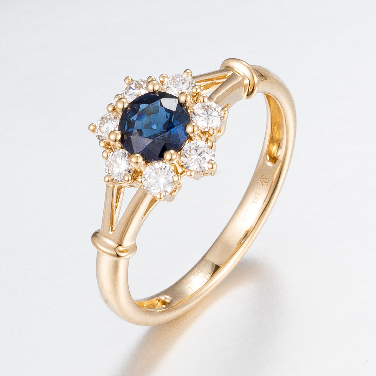 Sapphire and Diamond Ring in Gold