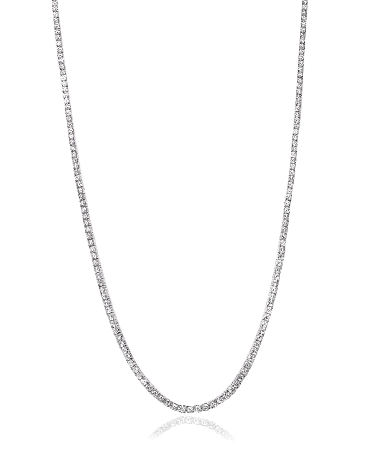 18.55ct Diamond Tennis Necklace in 18ct White Gold