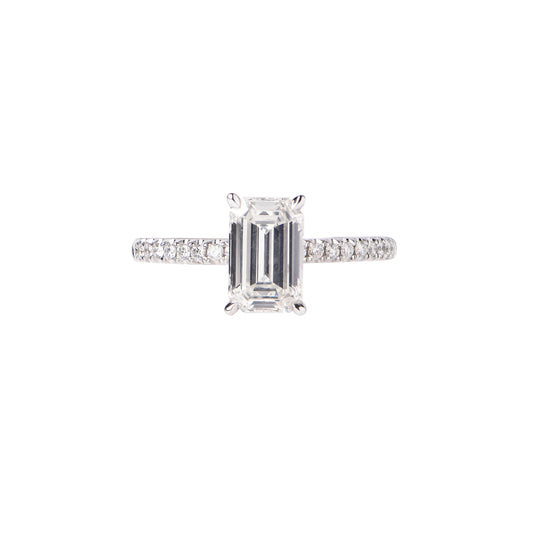 Natalia 0.50ct-1.50ct Emerald Natural Diamond Engagement Ring - GIA Certified