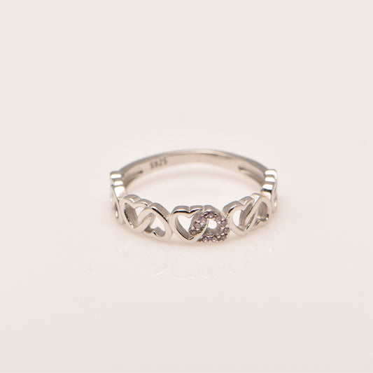 Silver Heart Ring R524P-56