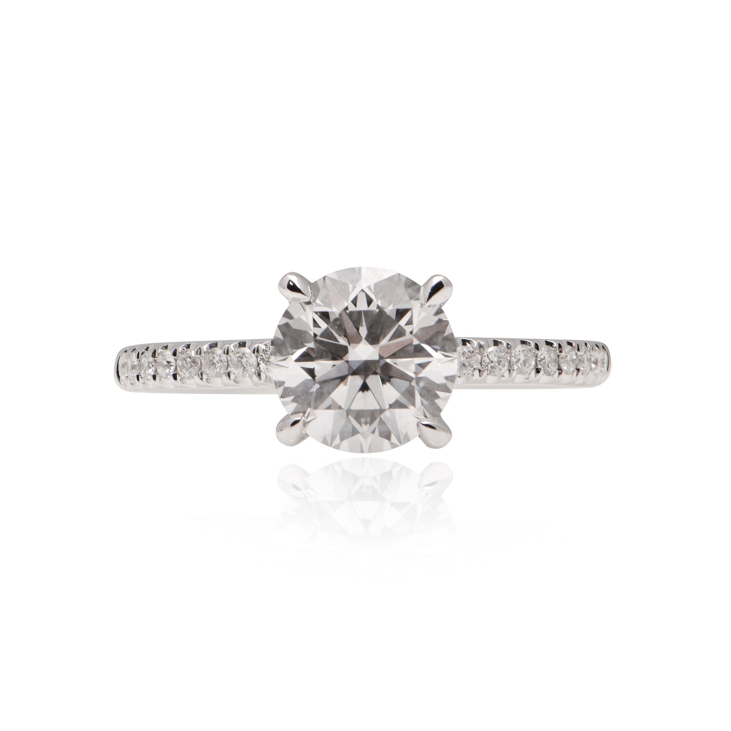 Lily Lab 1.00-2.00ct Round Lab Grown Diamond Engagement Ring