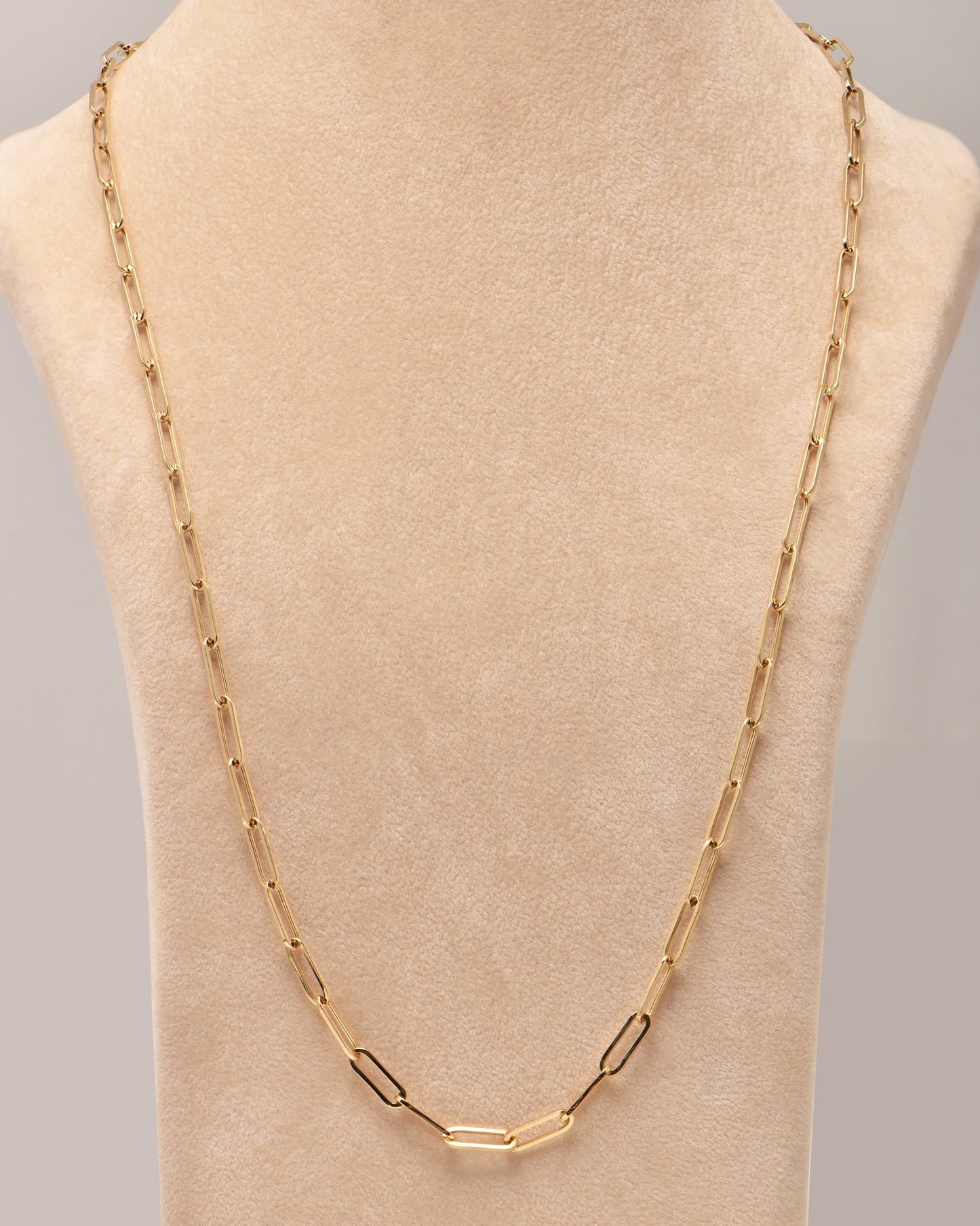 Paperclip  Gold Necklace in 18ct Yellow Gold