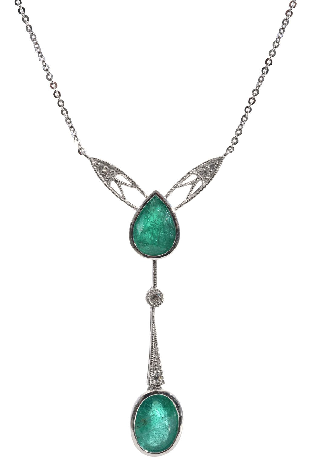 Emerald and Diamond necklace