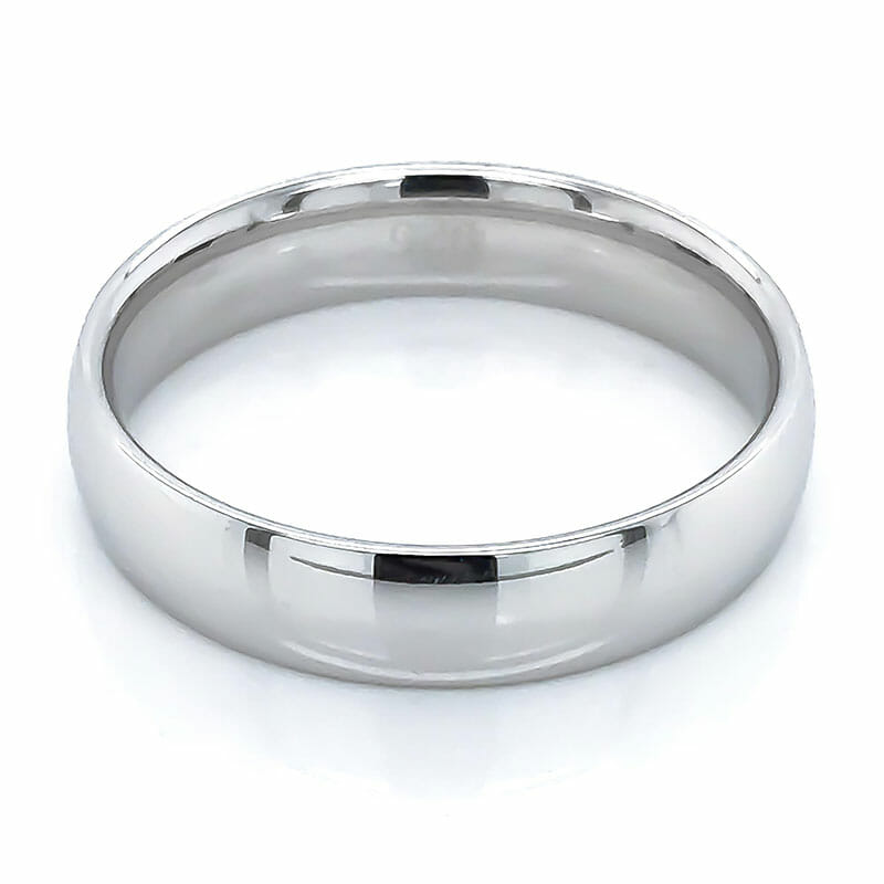 (WBP05) Rhodium Plated Sterling Silver Men's Ring - 9 (S)
