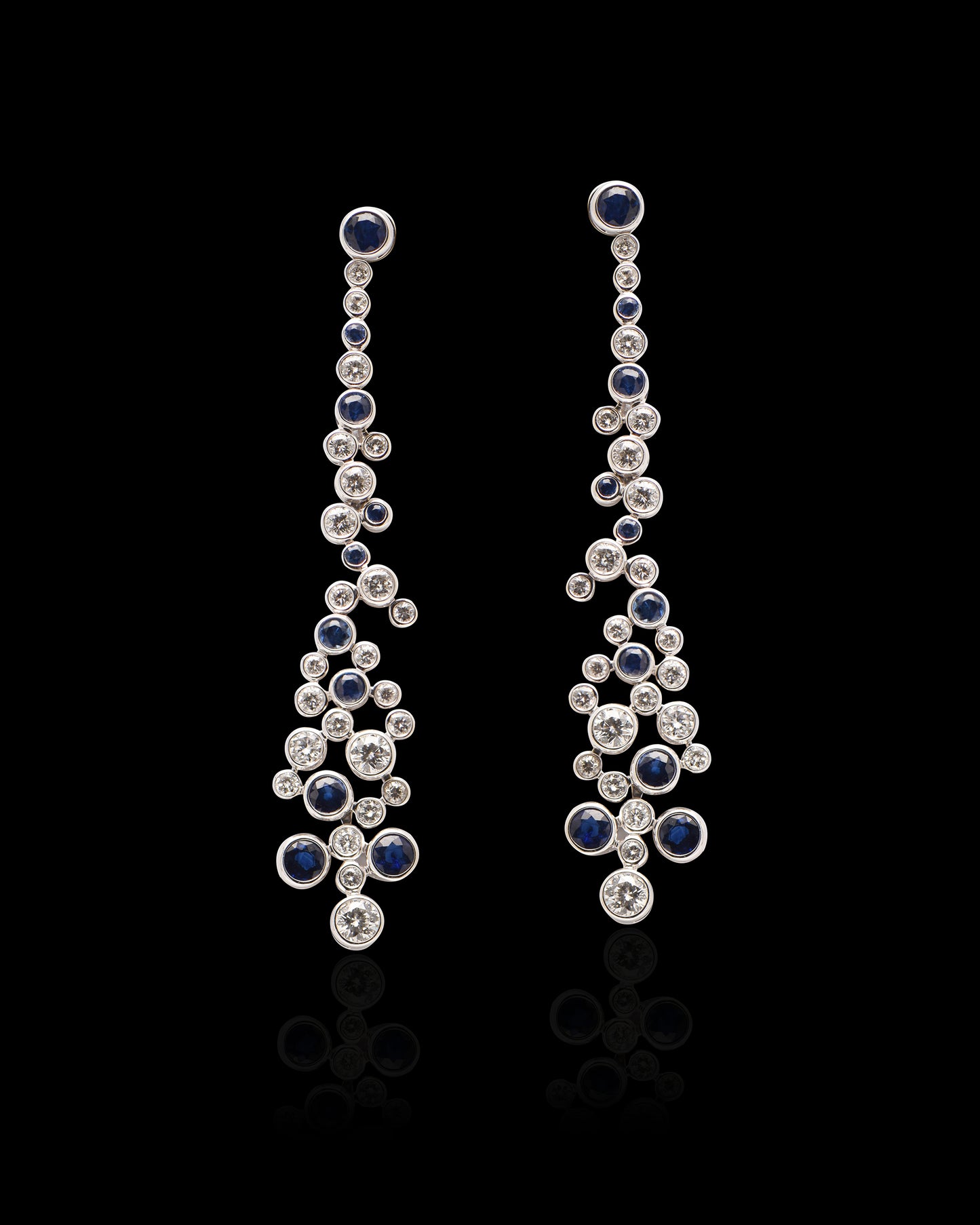 Diamond and Sapphire Earrings