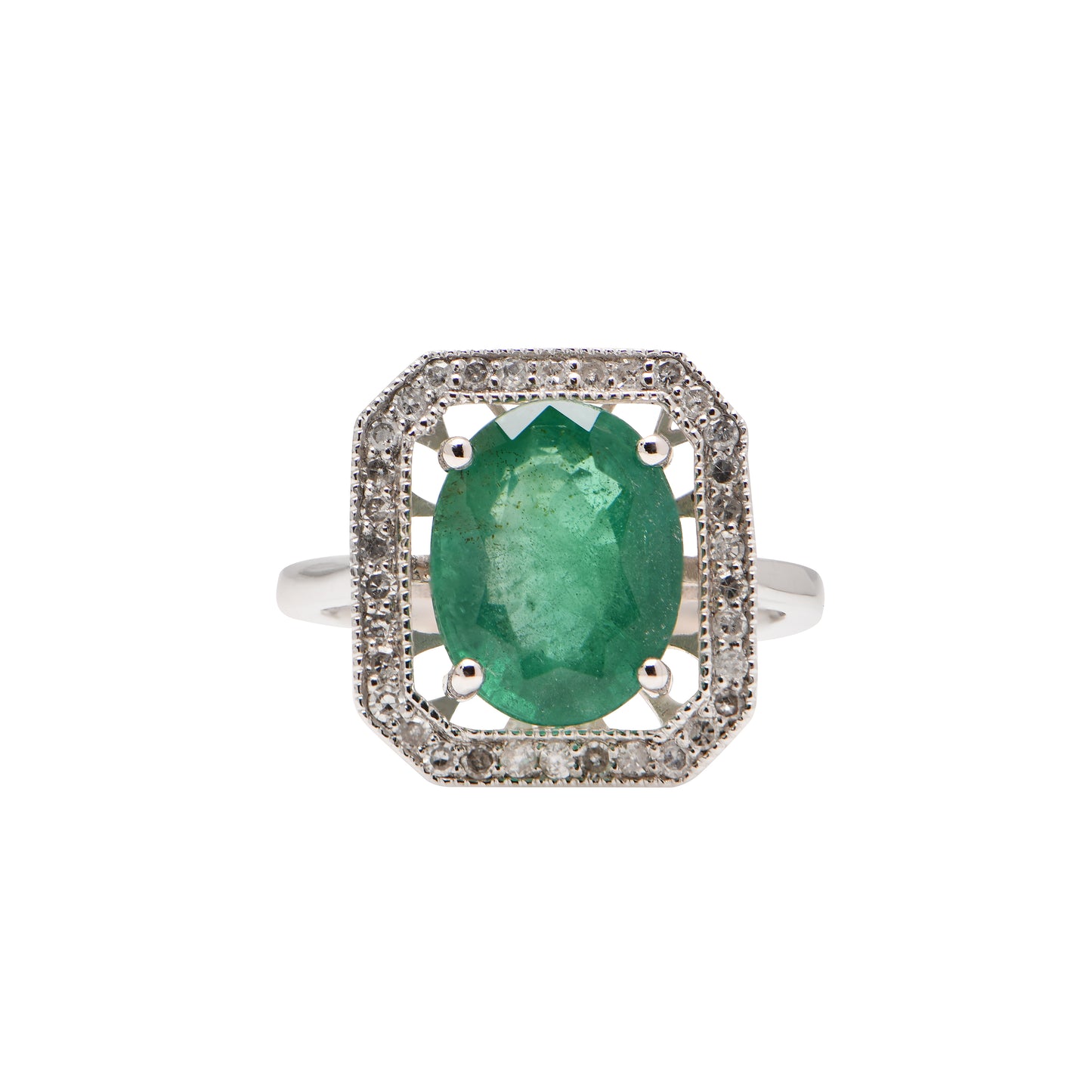 Emerald and Diamond Ring