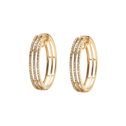 Diamond Hoop Earrings