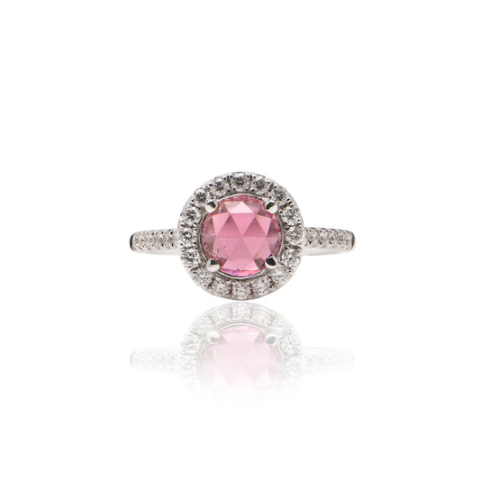 Rhodolite Garnet and Diamond Ring