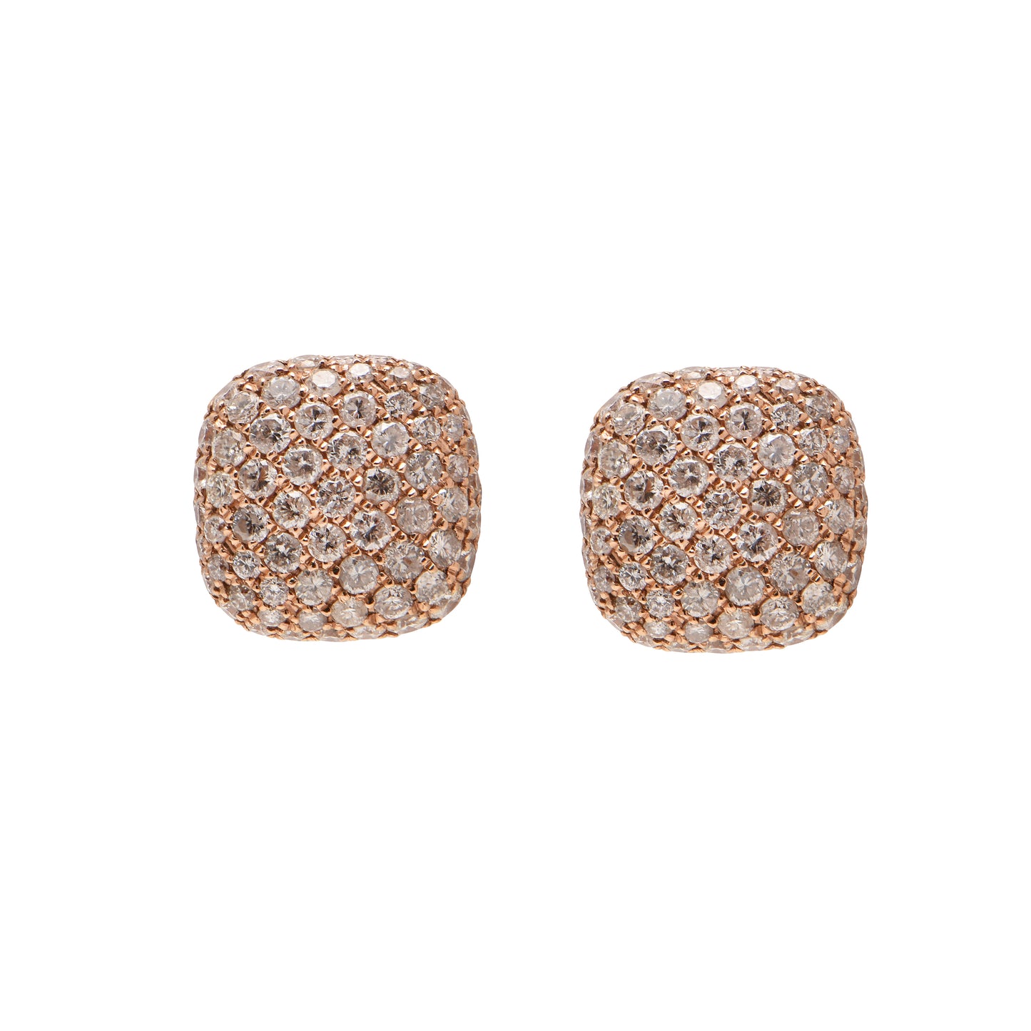 Domed Diamond Pavé Earrings