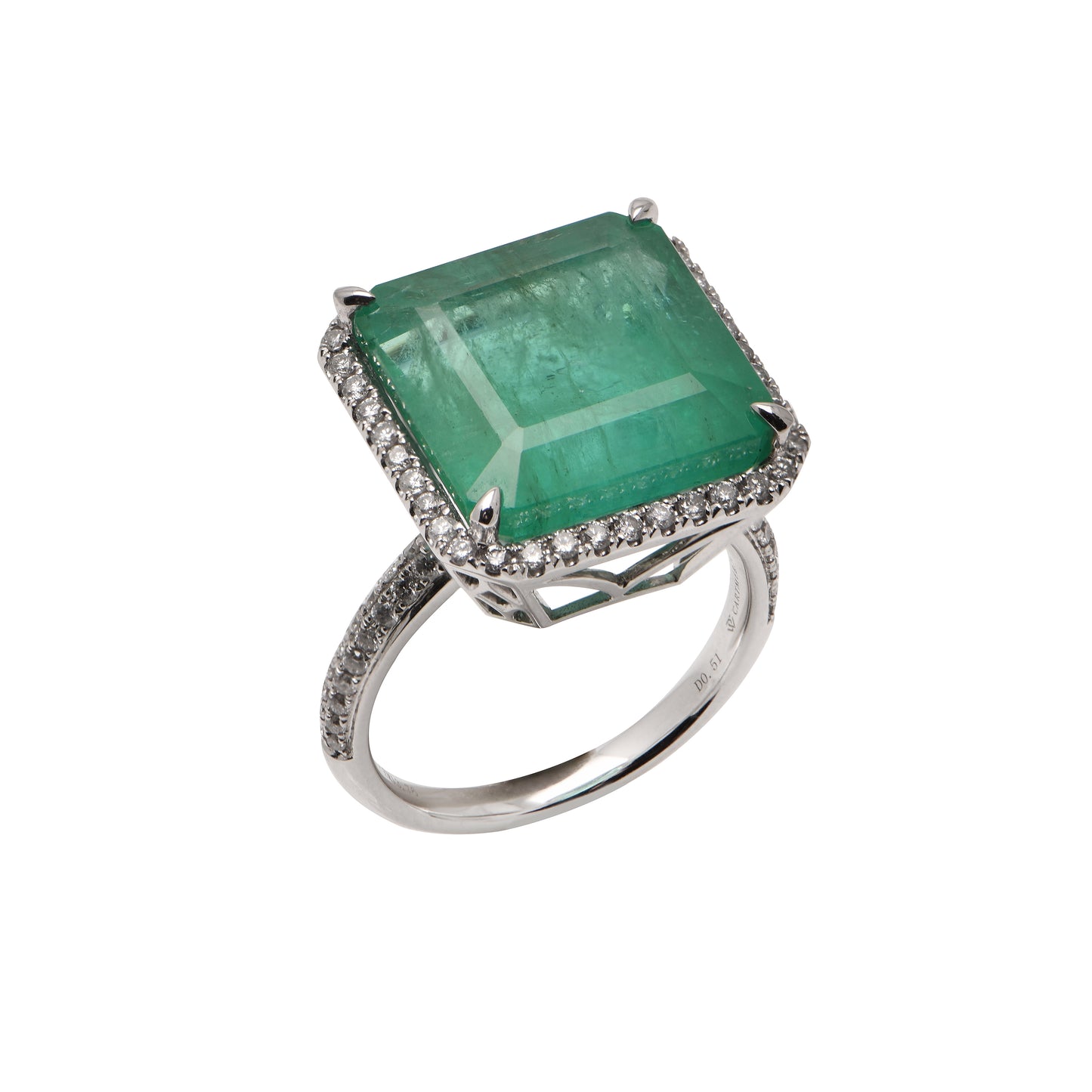 Emerald and Diamond Ring