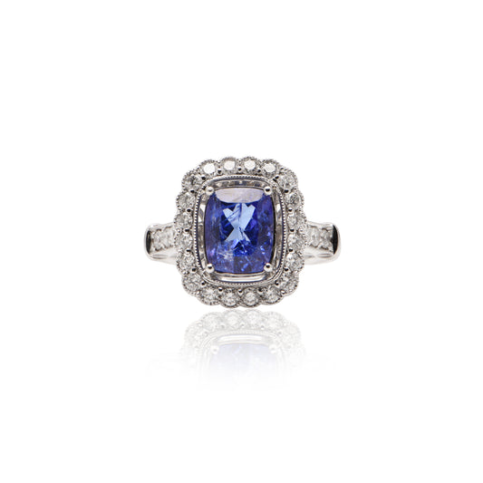 Tanzanite and Diamond Ring