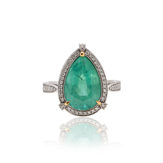 Emerald and Diamond Ring