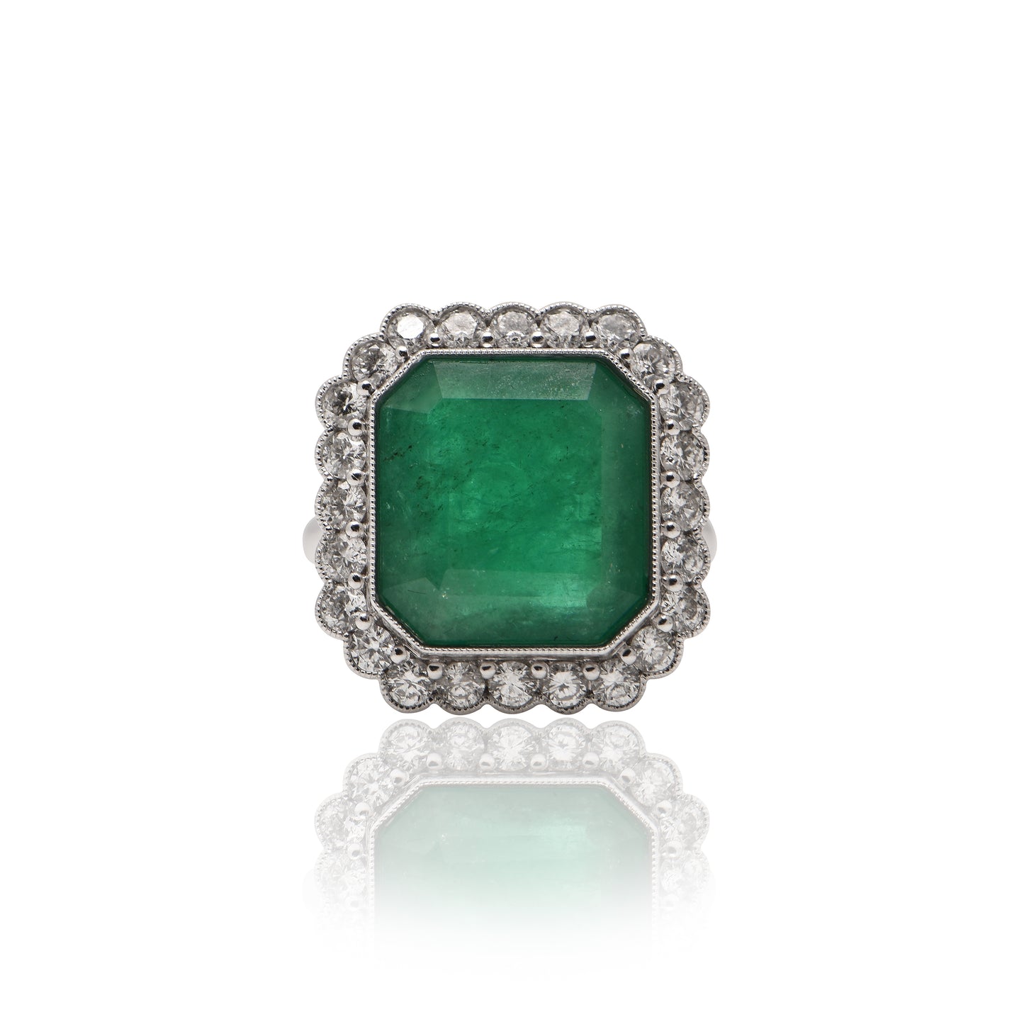 Emerald and Diamond Ring