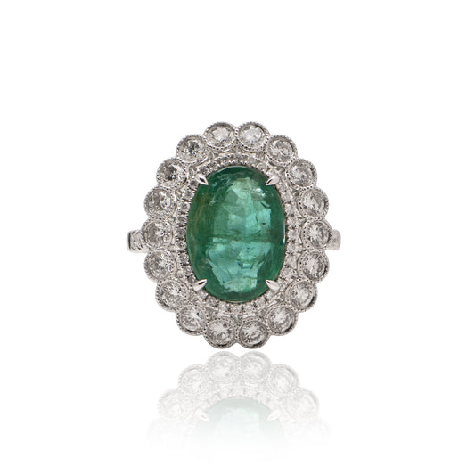 Emerald and Diamond Ring