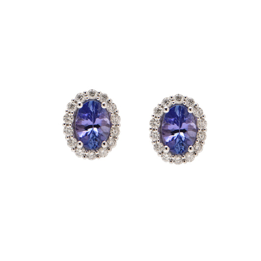 Tanzanite and Diamond Earrings