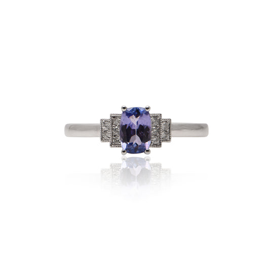 Tanzanite and Diamond Ring