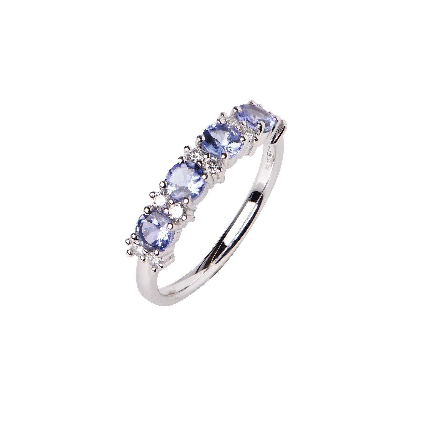 Tanzanite and Diamond 18K White Gold Ring