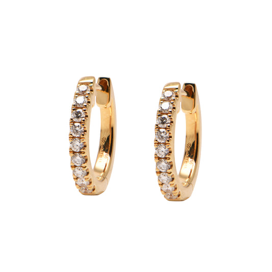 Diamond Huggie Earrings