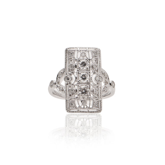 Diamond Art Deco Ring