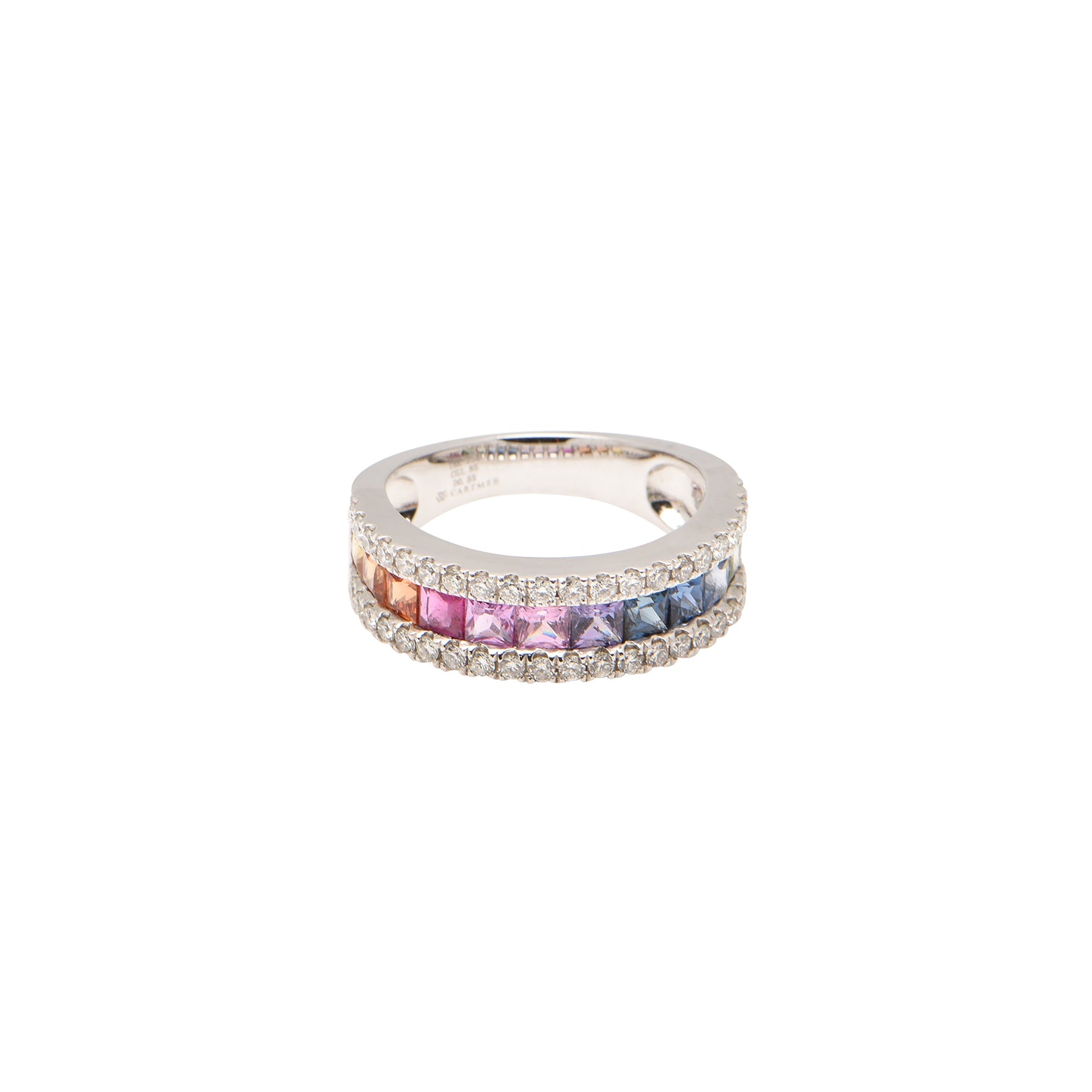 Rainbow Sapphire and Diamond Ring