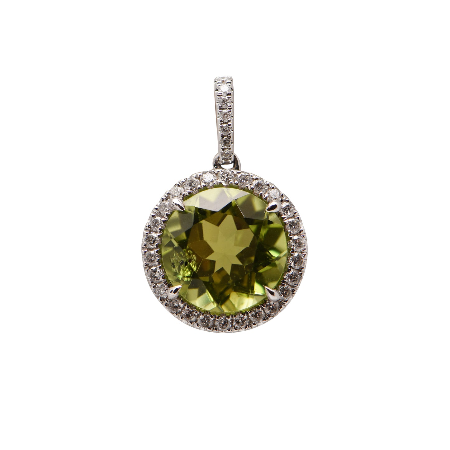 Peridot and Diamond Pendant