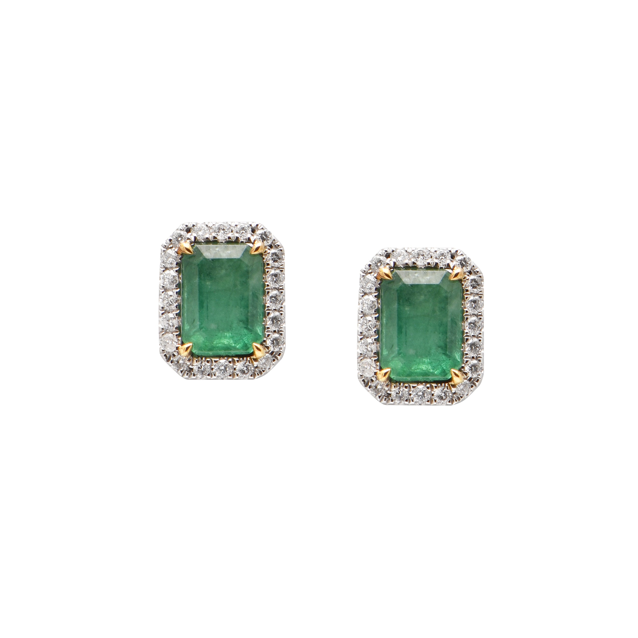 Emerald & diamond deals earrings