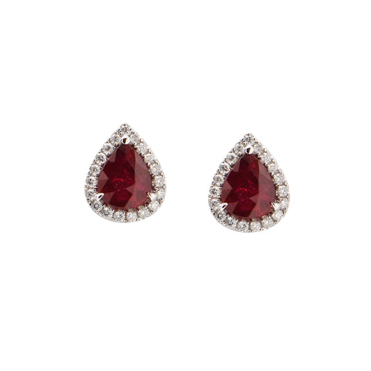 Ruby and Diamond Earrings