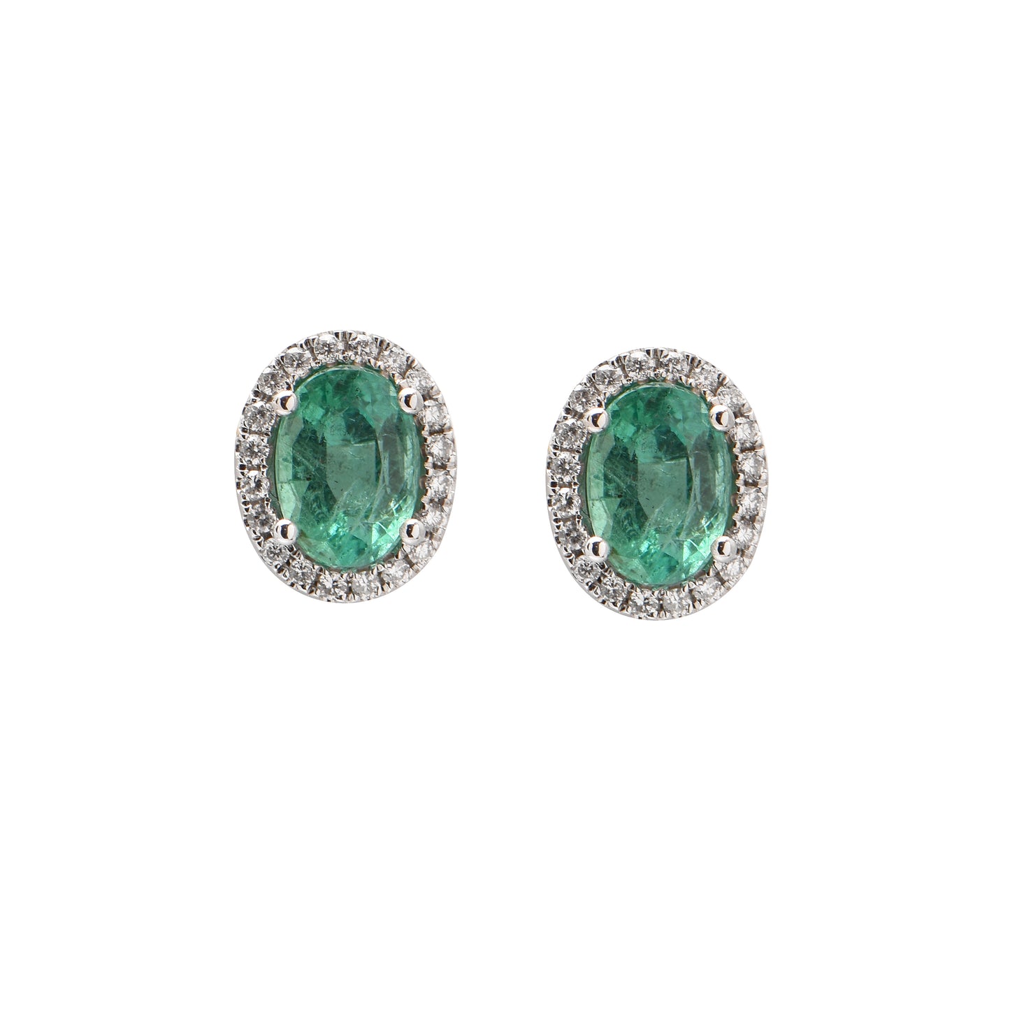 Emerald and Diamond Earrings