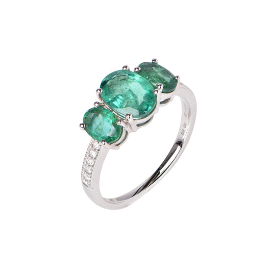 Emerald Trilogy Ring