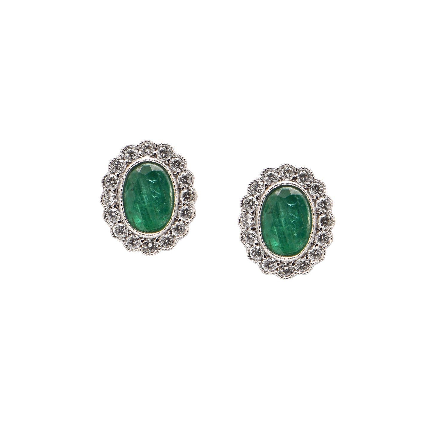 Emerald and Diamond Earrings