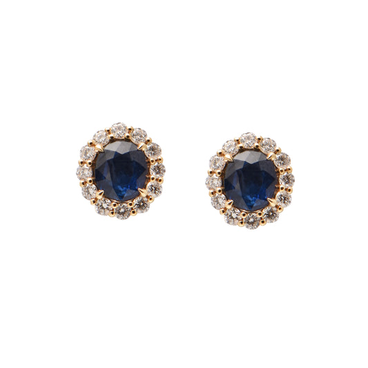 Sapphire and Diamond Earrings