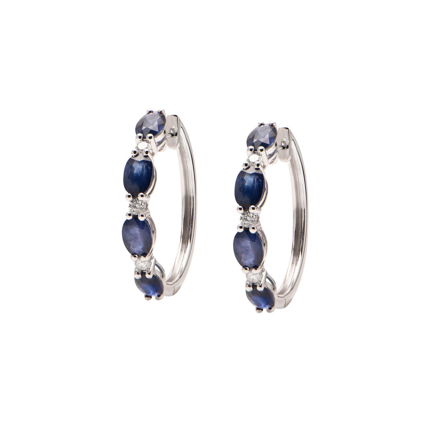 Ceylon Sapphire and Diamond Earrings