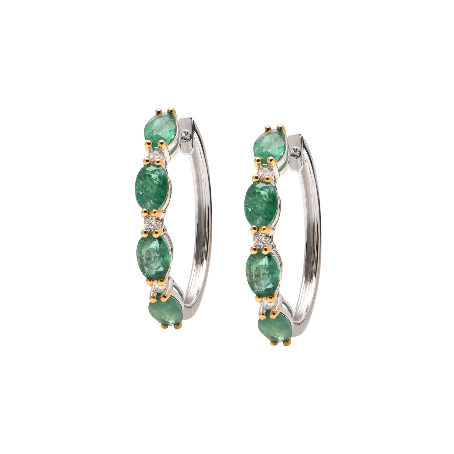 Emerald and Diamond Earrings