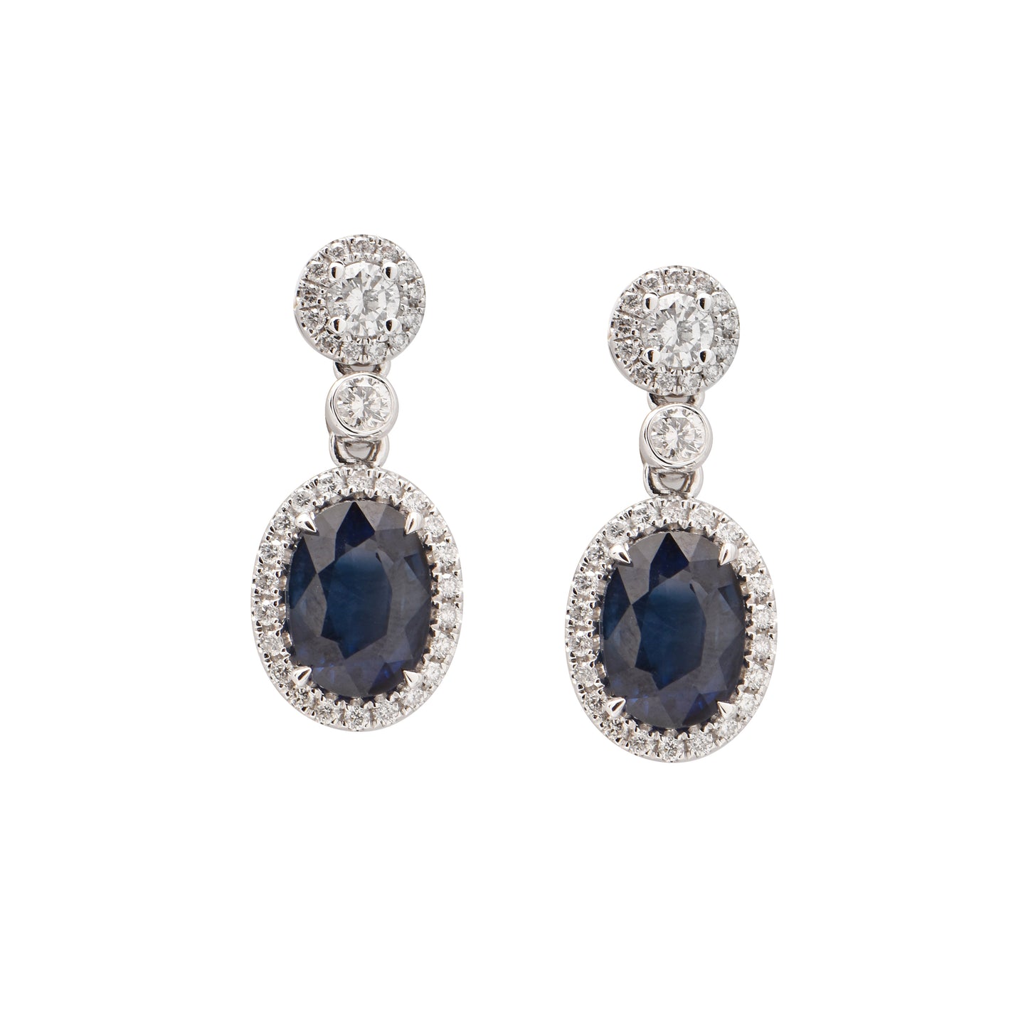 Sapphire and Diamond Earrings