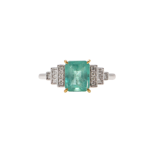 Emerald and Diamond Ring