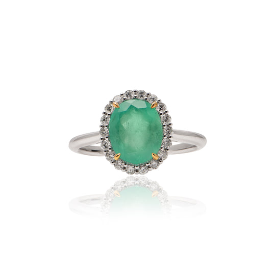 Emerald and Diamond Ring