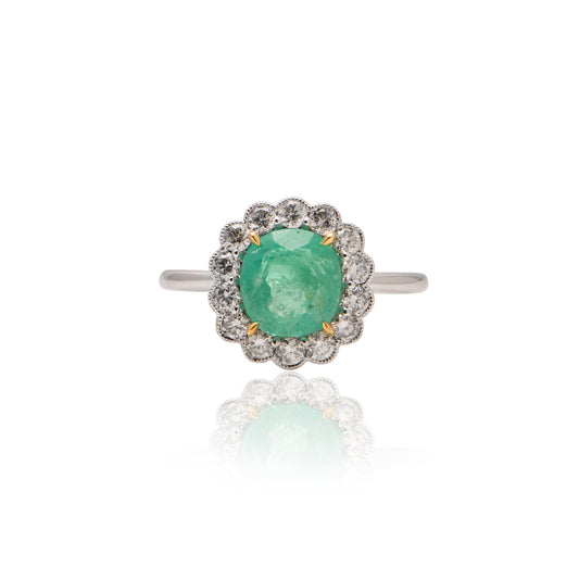 Emerald and Diamond Ring