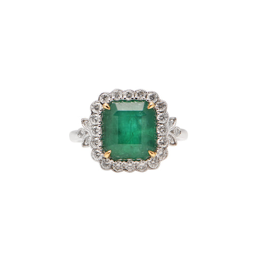 Emerald and Diamond Ring