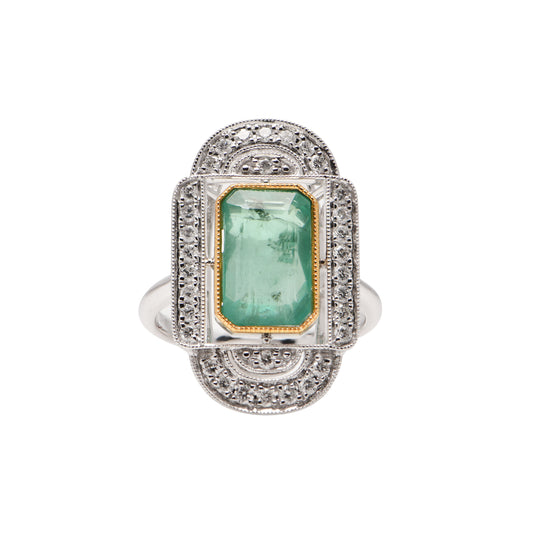 Emerald and Diamond Ring