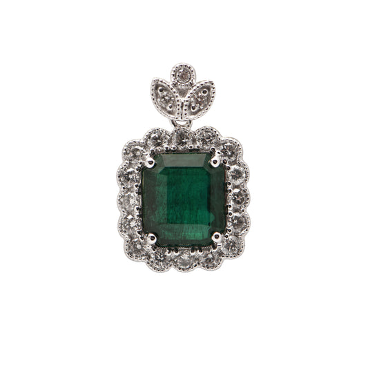 Emerald and Diamond Pendant