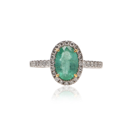 Emerald and Diamond Ring