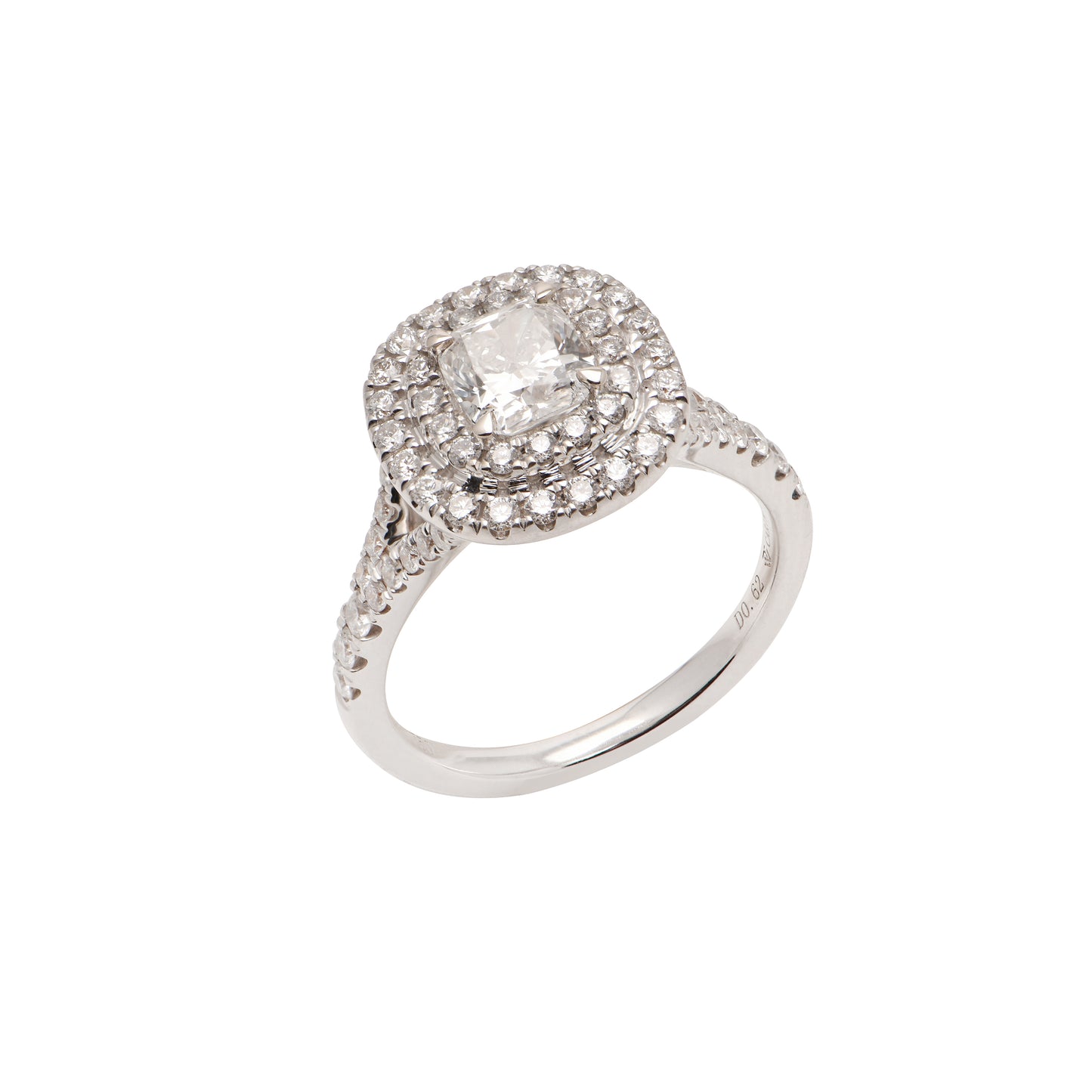 Cushion Diamond Double Halo Engagement Ring